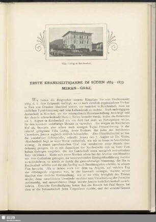 Erste Krankheitsjahre im Süden 1869-1873, Meran - Graz