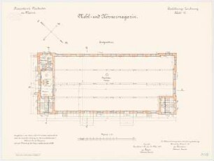 Proviantamt, Mainz Mehl- und Körnermagazin: Grundriss Erdgeschoss 1:100