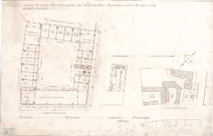 Fischer, Theodor; München, Lindwurmstr.; Garage, Tankstelle und Fahrschule Eibl - Garage (Lageplan, Grundriss, Teilgrundriss)