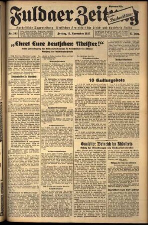 Ausgabe vom Freitag, den 15. November 1935.