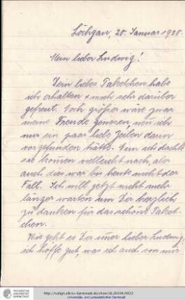 Brief vom 20.01.1920