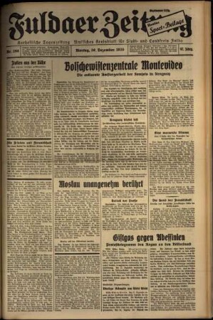 Ausgabe vom Montag, den 30. Dezember 1935.