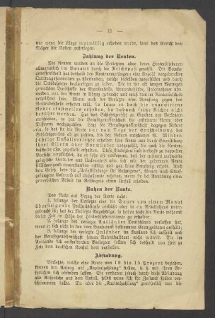Ruhen der Rente