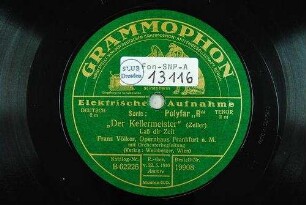 "Der Kellermeister" : Laß dir Zeit / (Zeller)