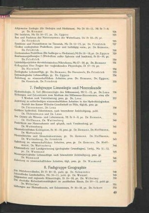 8. Fachgruppe Geographie