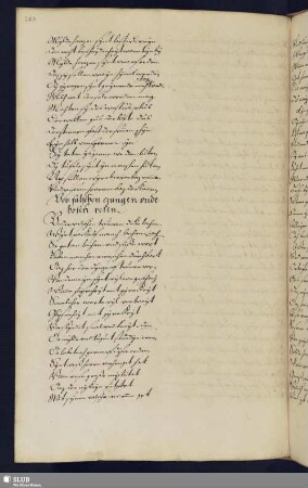 Bl. 281 ff. Von falschen zungen vnde bosen reden ...