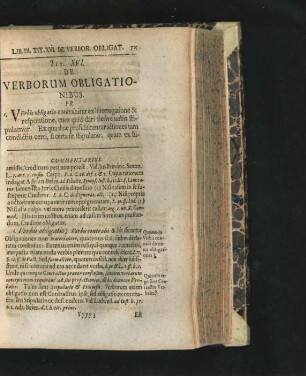 Tit. XVI. De Verborum Obligationibus.