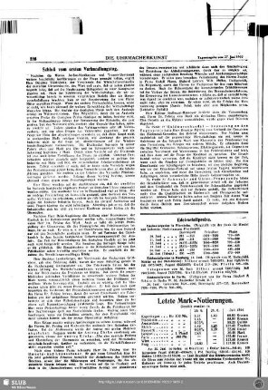 Letzte Mark-Notierungen