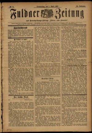 Ausgabe vom Donnerstag, den 01. April 1897.