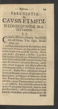 Pars Tertia De Causis Et Medis Consequendae Beatitudinis