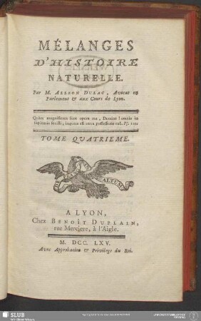 4: Mélanges D'Histoire Naturelle