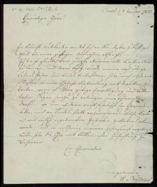 Brief von Wilhelm Boettner an Wilhelm Wille