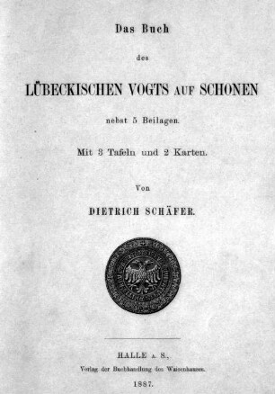 Das Buch des Lübeckischen Vogts auf Schonen