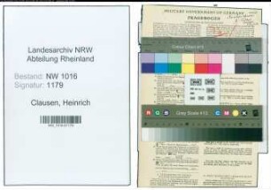 Entnazifizierung Heinrich Clausen , geb. 21.06.1916 (Buchhalter)