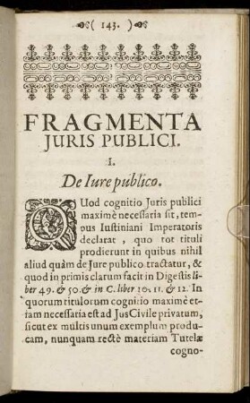 Fragmenta Juris Publici.