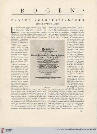 1: Danske Kobberstikbøger, [2] : Resens danske Atlas