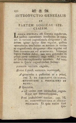 Introductio generalis in partem logicae specialem.