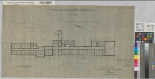 Arnsberg (Arnsberg) Regierung Grundriß 3. Obergeschoß 1946/55 1 : 200 41 x 75 Pause Staatshochbauamt Arnsberg
