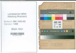 Entnazifizierung Artur Beyer , geb. 17.02.1905 (Beamter)