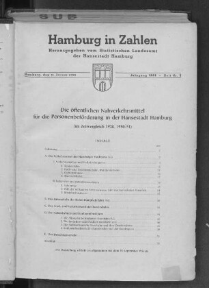 Die öffentlichen Nahverkehrsmittel für die Personenbeförderung in der Hansestadt Hamburg