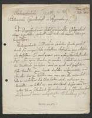 Brief von Leopold Trattinick an Regensburgische Botanische Gesellschaft