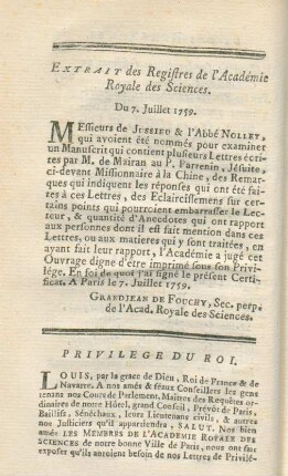 Privilege du Roi