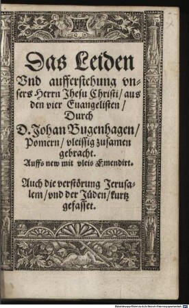 Das Leiden und Auferstehung Jesu Christi