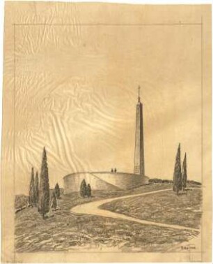 Billing, Hermann; Bühlertal (Baden-Württemberg); Kriegerdenkmal - Perspektivische Ansicht