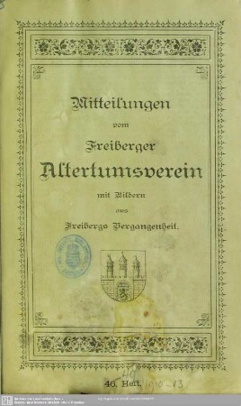 46/49.1910/1913: Mitteilungen des Freiberger Altertumsvereins