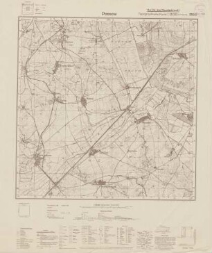 2850 Passow, Topographische Karte 1:25000 (4cm - Karte)