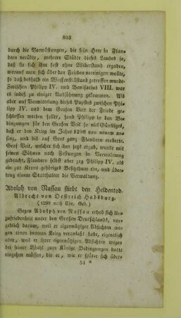 Adolph von Nassau stirbt den Heldentod
