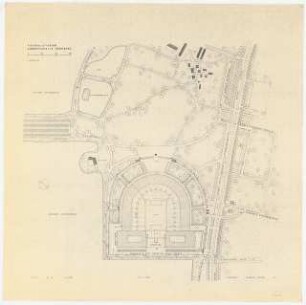 Fußballstadion in der Kongresshalle, Nürnberg: Lageplan 1:2000