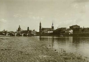 Dresden, Blick von der Marienbrücke nach Südosten auf die Altstadt