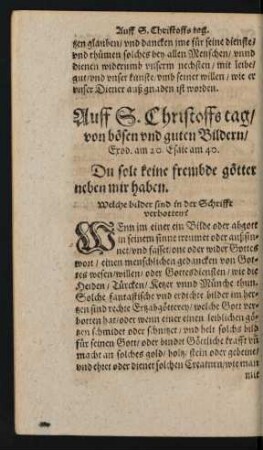 Auff S. Christoffs tag/ von bösen und guten Bildern ...