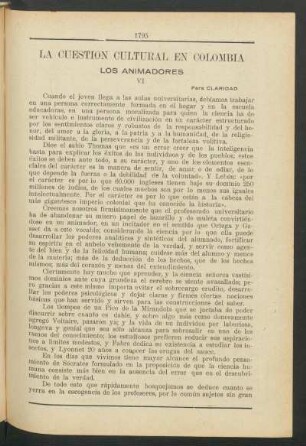La cuestión cultural en Colombia - [Continuación]