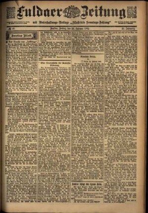 Zweite Ausgabe vom Freitag, den 28. Februar 1902.