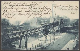 Ansichtskarte Hochbahn am Tempelhofer Ufer, Trebbiner Straße [2/2]