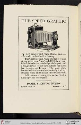Folmer & Schwing Division, Eastman Kodak Company [The Speed Graphic Camera]