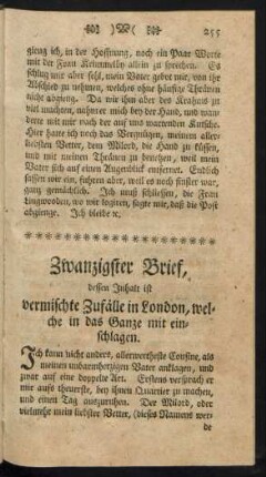 Zwanzigster Brief ... Neun und zwanzigster Brief