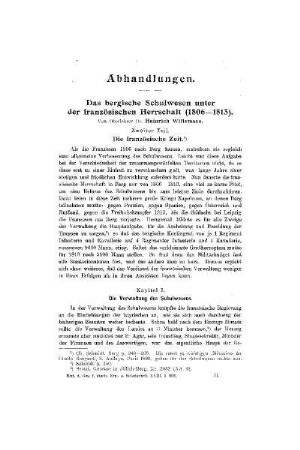 Der bergische Schulwesen unter der französischen Herrschaft (1806-1813) : (Zweiter Teil)