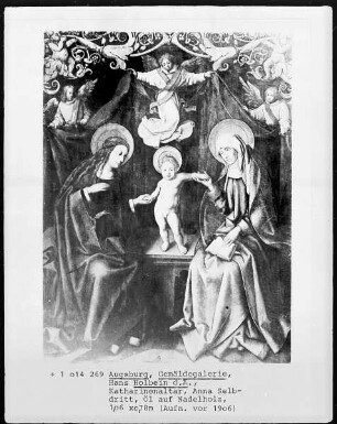 Flügelbilder des Katharinenaltars — Heilige Anna Selbdritt / Der erste Schritt