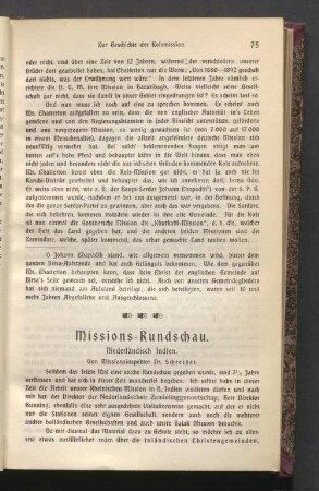 Missions - Rundschau. Niederländisch Indien