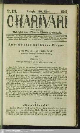 Zwei Fliegen mit einer Klappe oder Herr Dr. phil. Heinrich Laube - fünfaktiges Trauerspiel von Monaldeschi und Struensee, fünfaktiges Trauerspiel von Dr. phil. Heinrich Laube
