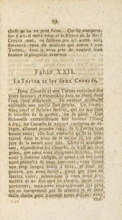 Fable XXII. La Tortue et les deux Canards