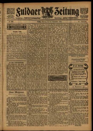 Zweite Ausgabe vom Montag, den 23. November 1903.