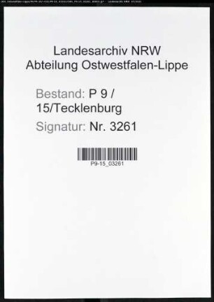 Heiratsregister Standesamt Tecklenburg