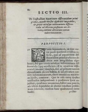 Sectio III. De Constructione Aequationum differentialium primi gradus, quando non sint algebraicè integrabiles.