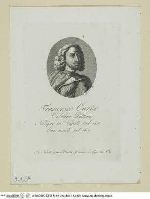 Porträt des Malers Francesco Curia