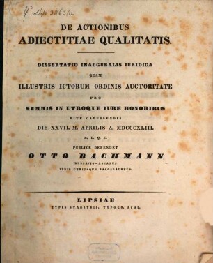 De actionibus adiectitiae qualitatis