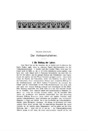 Die Stellung der Lehrer